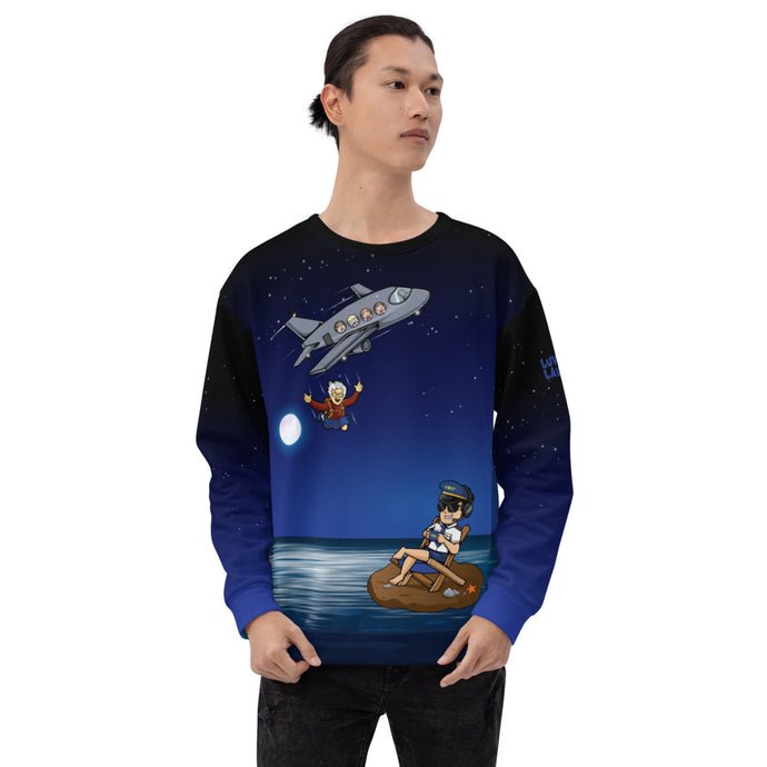 Bubby Bails Nighttime Men's Custom Made Hand-Sewn Sweatshirt